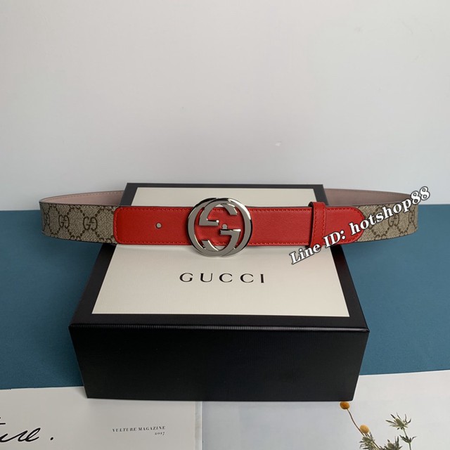 Gucci經典皮帶 古奇GGSupreme小牛皮腰帶 古奇2020早春新款  jjp1562